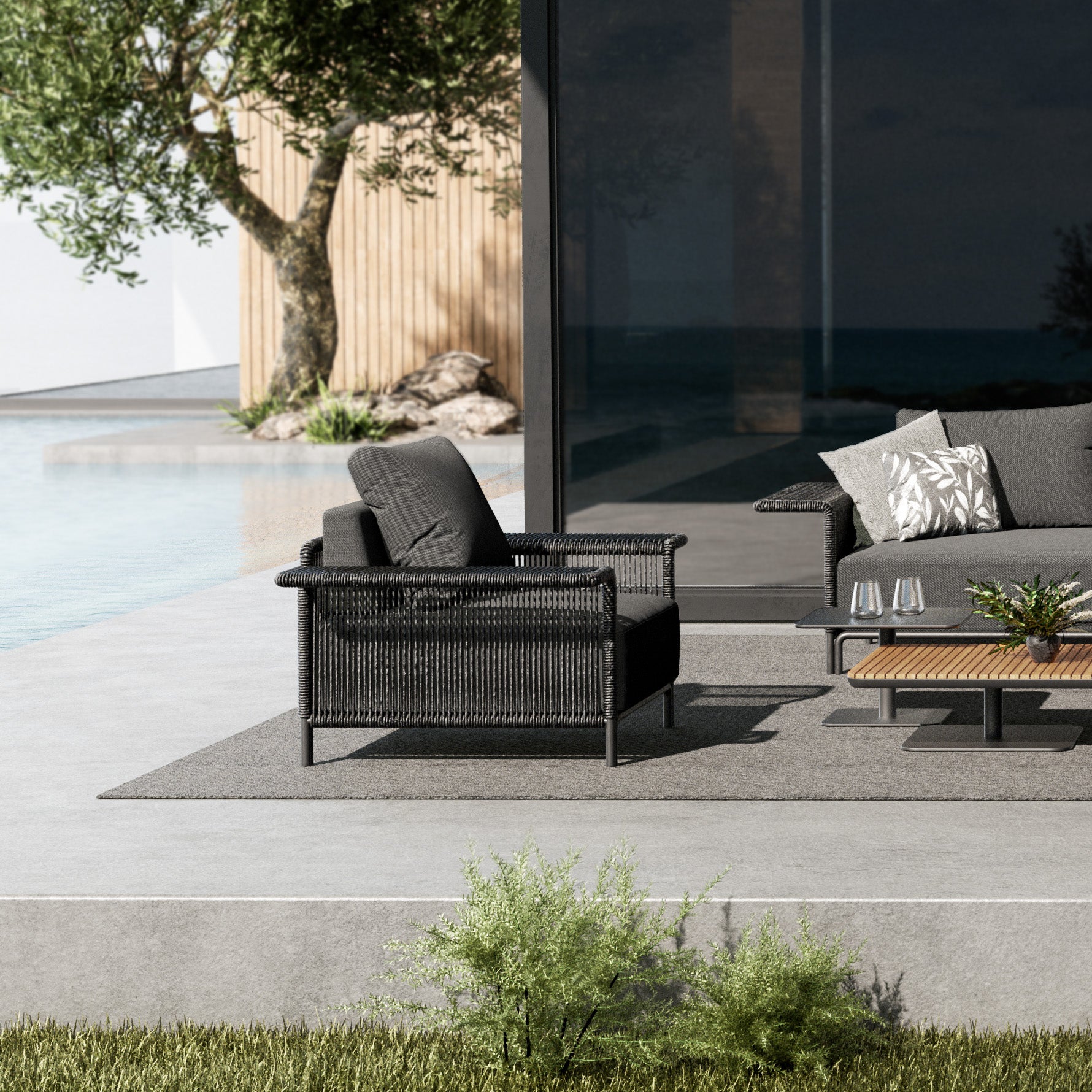 Modern and Comfy 3-Piece Wicker Outdoor Sofa Set- Patio Conversation Sets  For Garden Or Any Outdoor Space